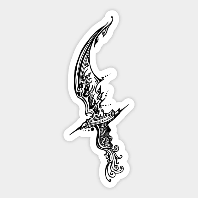 Fantasy Knife Sticker by TKDoodle